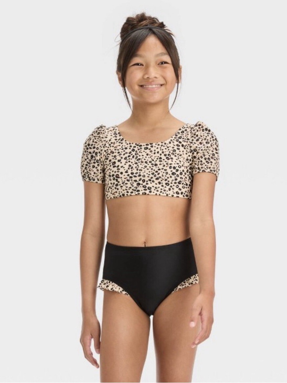 Cat & Jack Leopard Black Bikini SET 8
